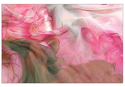Echarpes de praia femininos cachecol, cachecóis, xale envoltório, lenço de seda leve, estampa floral