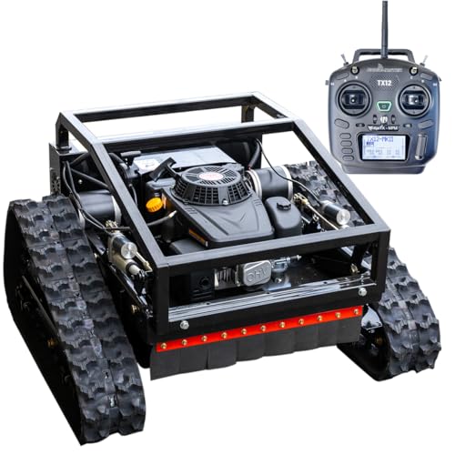 【営業所止め発送】 ラジコン草刈機 自走行 草刈り機 リモコン式 エンジン式 9馬力 排気量224cc 走行速度6km/h 回転刈刃2枚 ハイブリッド 最大通信距離1500m 技適マーク取得済み 農業 自走式 除草 - GOOD LIFE(グッドライフ) - 商品画像