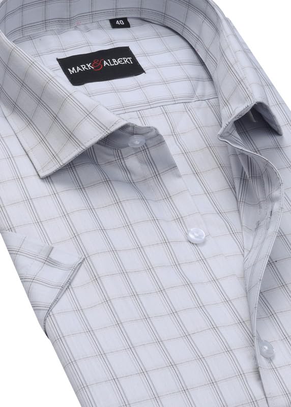Image of Mark & Albert Men's Half Sleeves Regular Shirt