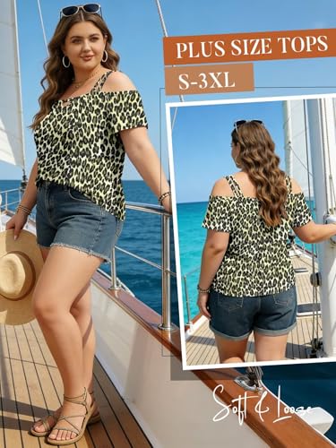 Image of Bliwov Womens Cold Shoulder Tops Short Sleeve Cute Sexy Summer Spring Beach Vacation T Shirts Fashion Outfits Basic Clothes