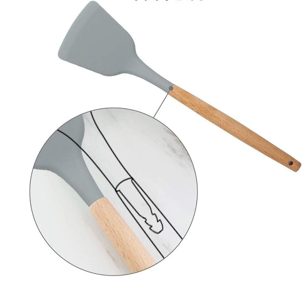 YMZ Silikon-Küchenhelfer-Set, antihaftbeschichtet und hitzebeständig, Kochgeschirr-Set für Grillen, Kochen, Backen, antihaftbeschichtet, hitzebeständig 12 set