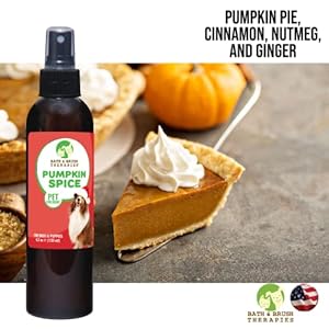 Bath  brush therapies® pumpkin spice pet cologne 4 5 oz for dogs | long lasting odor eliminator | paraben free | biodegradable and non toxic | made in usa   cucciolini doodles