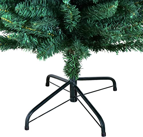 Happygrill 9Ft Pencil Christmas Tree Slim Xmas Tree For Indoor Outdoor Decoration, Unlit Skinny Artificial Christmas Tree With Foldable Metal Stand Pvc Leaves #TOP5