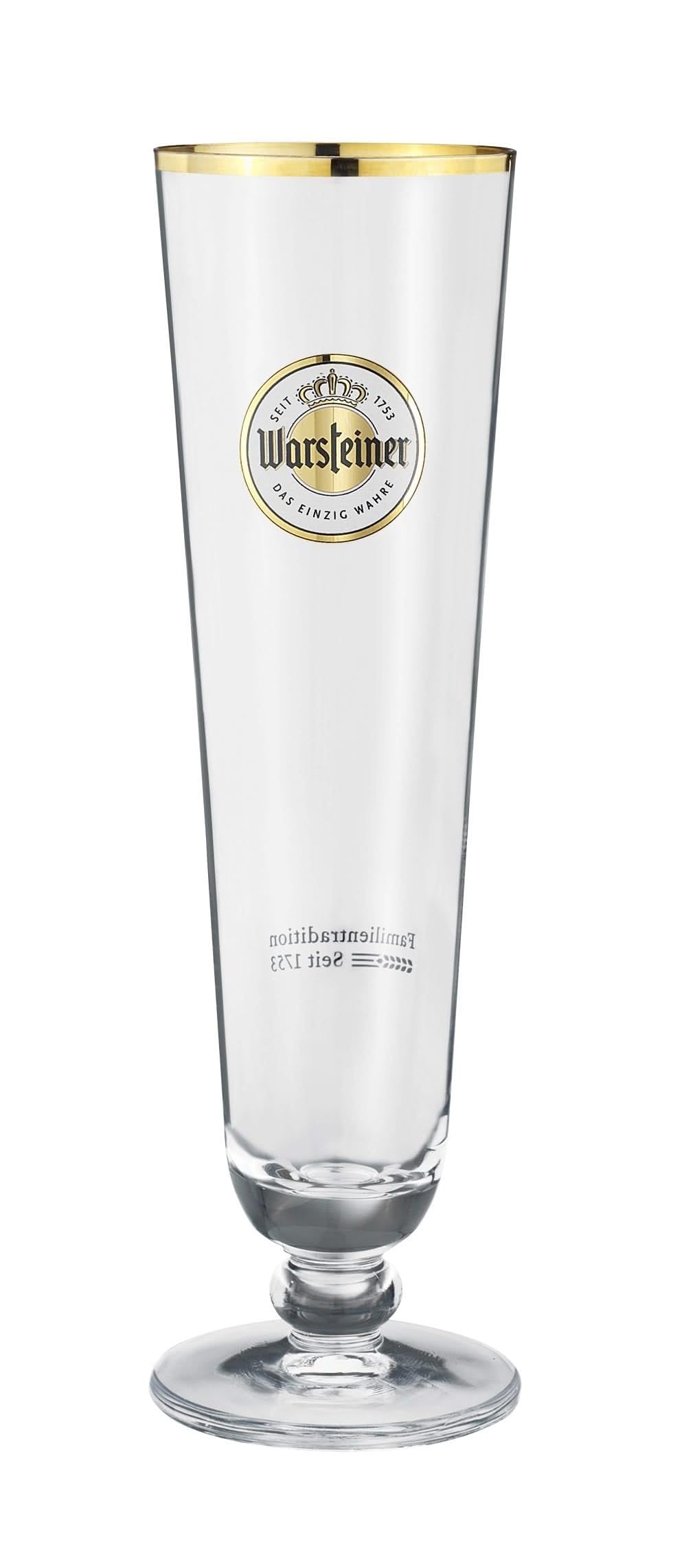 Warsteiner Glas/gouden rand/winter/speciale editie/sterrenmotief/Kerstmis/ glazen/bierglazen/tulpe/gastro/bar/feest/set van 1