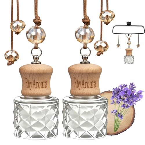 Image of RoyAroma 2 Sets Car Air Freshener Diffuser for Essential Oils (Extra Large, Invigorating Teakwood)