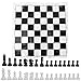 Portable Chess Plastic International Chessboard Set Medieval Entertainment Chess Game Set Black & White Chessboard for Party Activities(White)