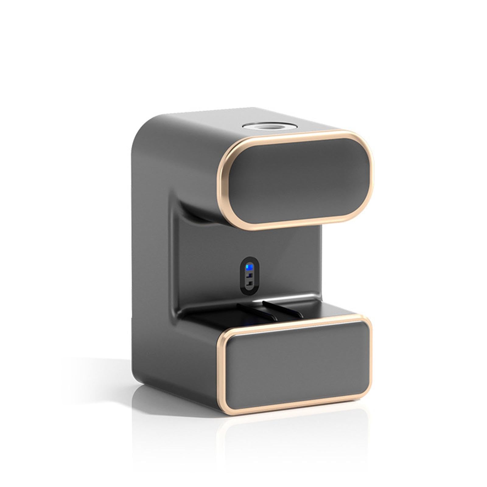Dispensador de Pasta Automático para Cepillos de Dientes Montado en Pared con Exprimidor Eléctrico Y Soporte Instalación Sencilla Y Almacenamie, Negro con luz, Individual