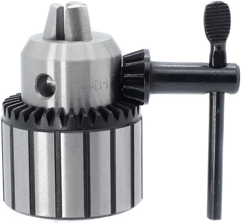 Drill Chuck JESTUOUS JT33 Key Type 1/2 Inch(1-13mm) with MT1 MT2 Morse Taper Arbor Adapter Heavy Duty Chucks