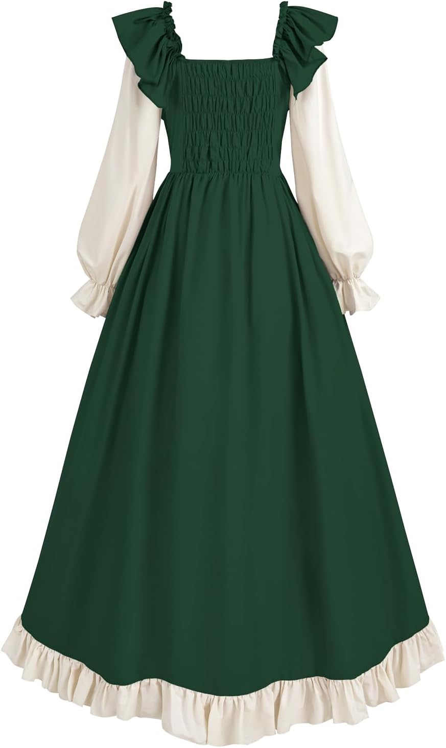 CR ROLECOS Renaissance Costume Women Lace up Medieval Dresses Ren Faire Victorian Peasant Dress