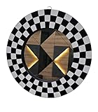 Miroir mural décoratif Marine Nautique Store Miroir Mural à Suspendre Chambre à Coucher en os/Corne Inlay Checker Motif Cadre décoratif