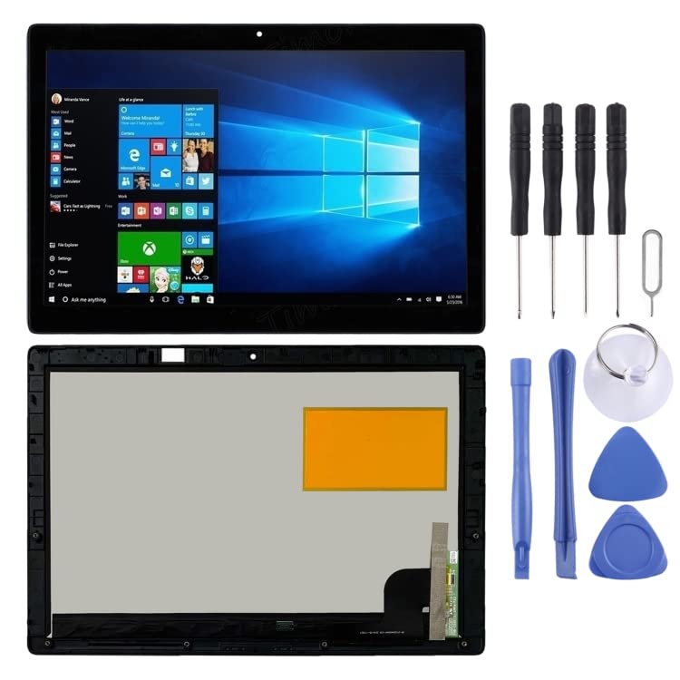 Écran LCD portable Lenovo MIIX 510 de rechange avec vitre tactile noire