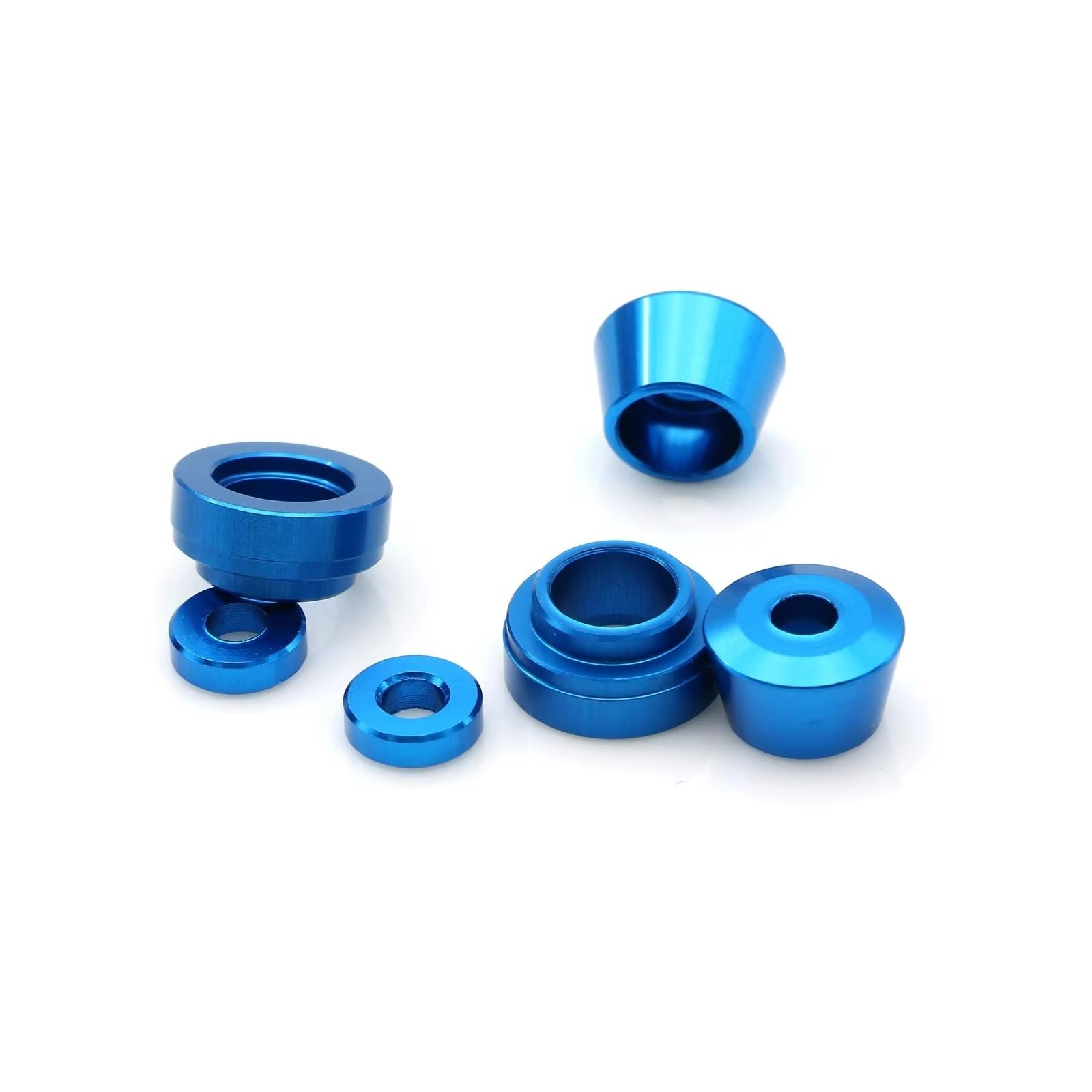 para Tamiya para TT-02 1/10 RC CNC Casquillos Brida Dirección Metal