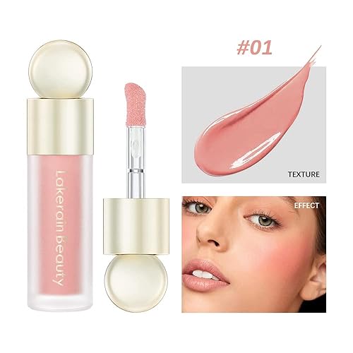 Miniatura 2 de GL-Turelifes Maquillaje suave en crema, rubor líquido para mejillas, de aspecto natural, de larga duración, a prueba de manchas, mousse de