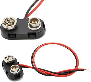 VG_S 5pcs. PP3 9V Square Battery Snap Connector Clip Lead 150mm 15cm Heavy Duty