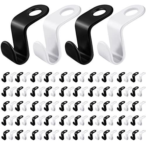 Yulejo Clothes Hanger Connector Hooks Plastic Hanger Extender Clips Space Saving Hangers for Space Saving Clothes and Closet Organizer(Black, White, 150 Pcs)