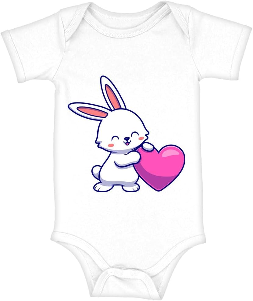 Bunny With Heart Baby Onesie - Gifts for Kids - Bunny Lovers Gifts
