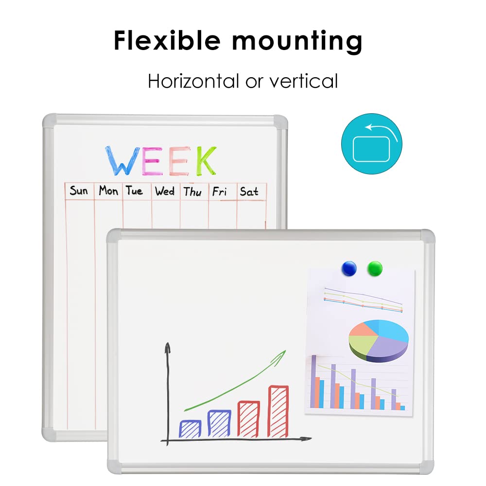 Amazon | 磁気ホワイトボード 44 x 32インチ 壁掛けホワイト