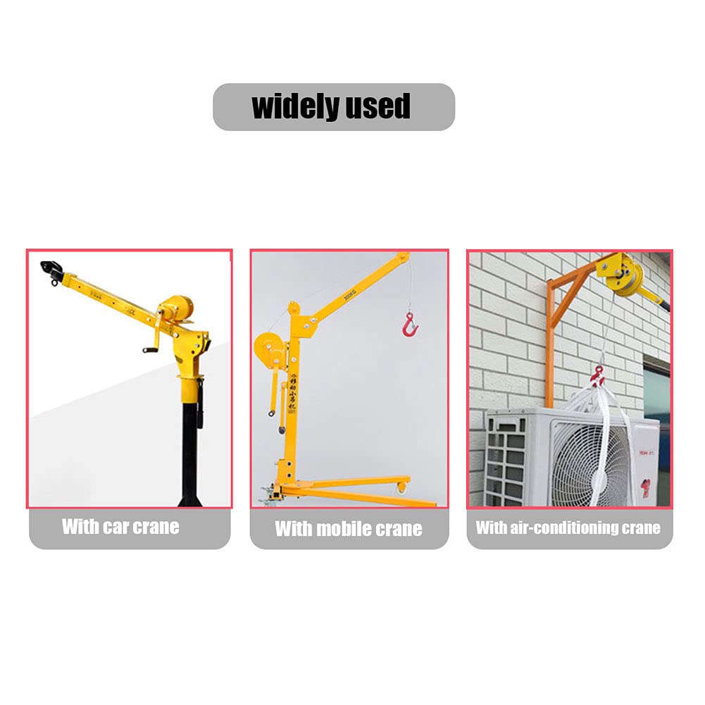 1200lbs Handwinde Manuelle Winde mit Bremse Seilwinde Handseilwinde mit Kabel Tragbar Bootswinde zum Ziehen und Heben, HochtemperaturgehäRtetes Zahnrad, 5m 10m 20m 30m