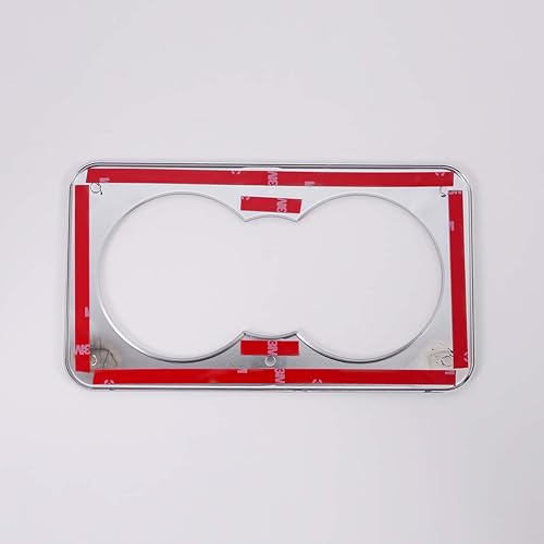 Miniatura 7 de YIWANG ABS cromado asiento trasero de la fila del coche titular de la taza del agua cubierta del marco etiqueta engomada para Jaguar XE F-Pace XF