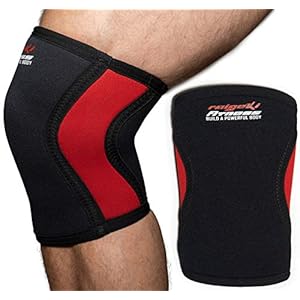 Raigeki Fitness kniebandage 7 mm neopreen [set van 2] kniebeschermers (+ trainingsplannen) ook voor ellebogen, kniesteun…