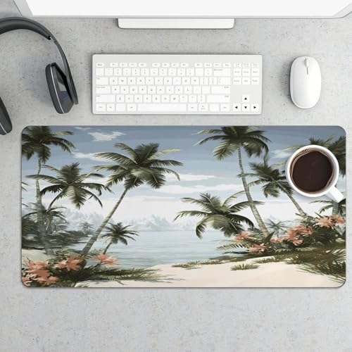 Pad Mouse Grande con Base de Goma y Diseño Tropical miniatura 5
