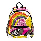 La mochila tiene una bolsa de capacidad principal, un bolsillo con cremallera en el exterior, dos pequeños bolsillos de red en ambos lados y un compartimento oculto con cremallera en el interior para satisfacer fácilmente las necesidades de los niños.