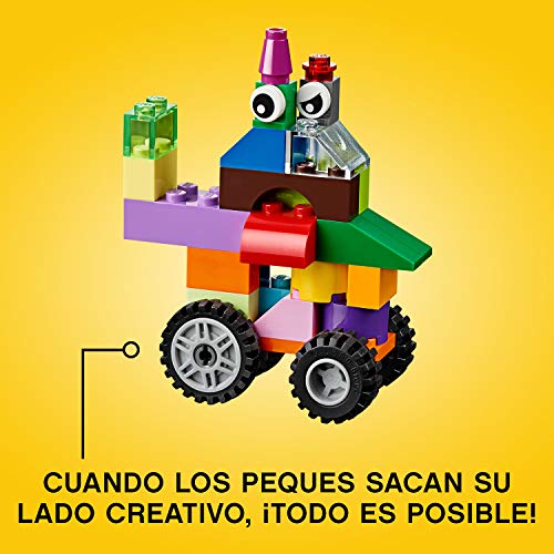 LEGO 10696 Classic Caja de Ladrillos Creativos Mediana con Base Verde, Coches y Animales, Juguete para Construir para Niños de 4 Años o Más