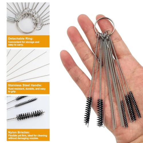 15 Stück Vergaser Düsen Set, M4 Vergaser Hauptdüsen Set mit 15 Reinigungsnadeln, Anti Rost Vergaserdüsen Satz für Dellorto, Bing, GY6, Hercules Prima, Puch, Kreidler, Zündapp, PWK, Keihin PE, CVK