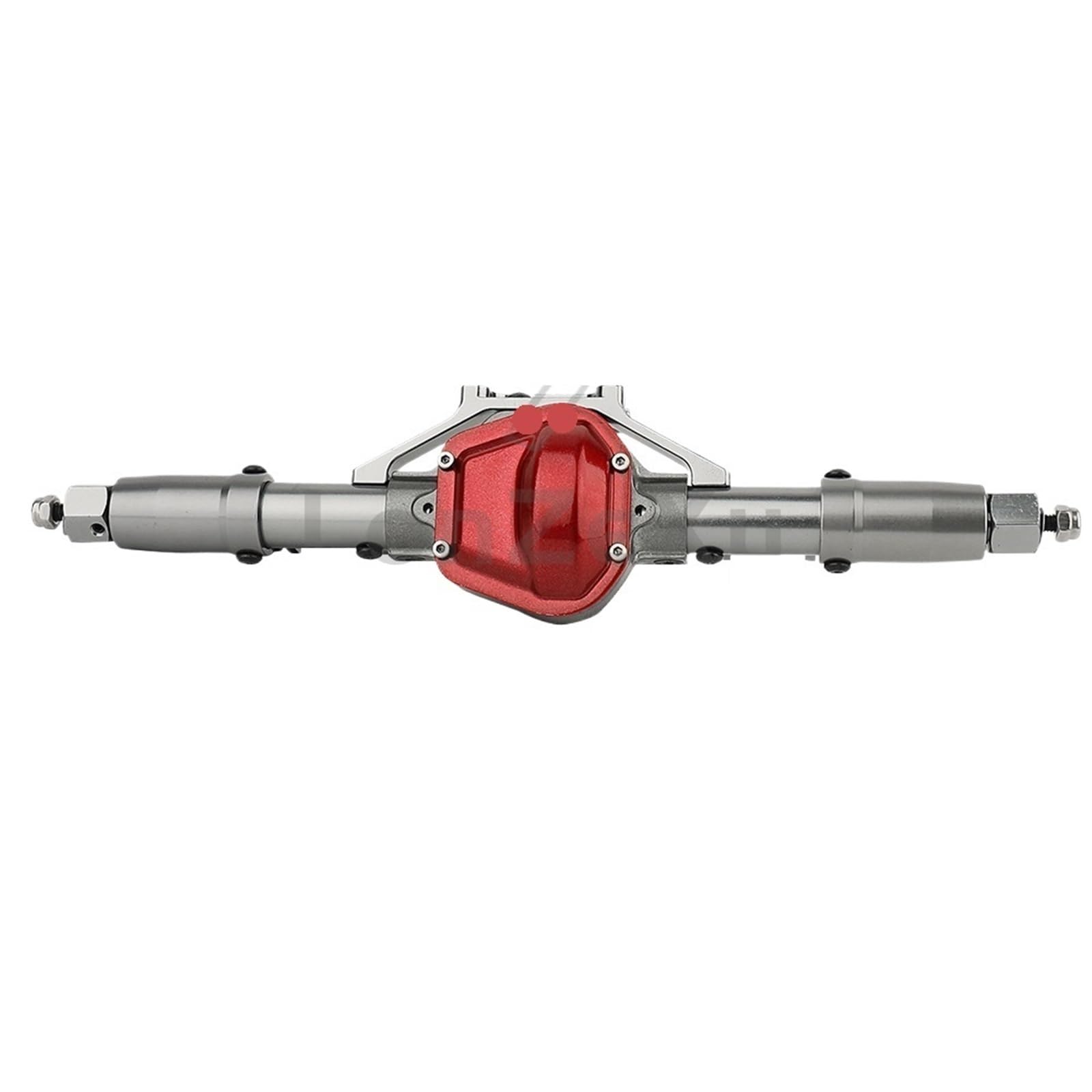 Metal Alloy Front Middle Rear Straight Axle wi/Servo Base for 1/10 RC Rock Crawler Car for Axial SCX10 RC 4WD 6x6 8x8 Upgrade Parts(Titanium Rear Axle)