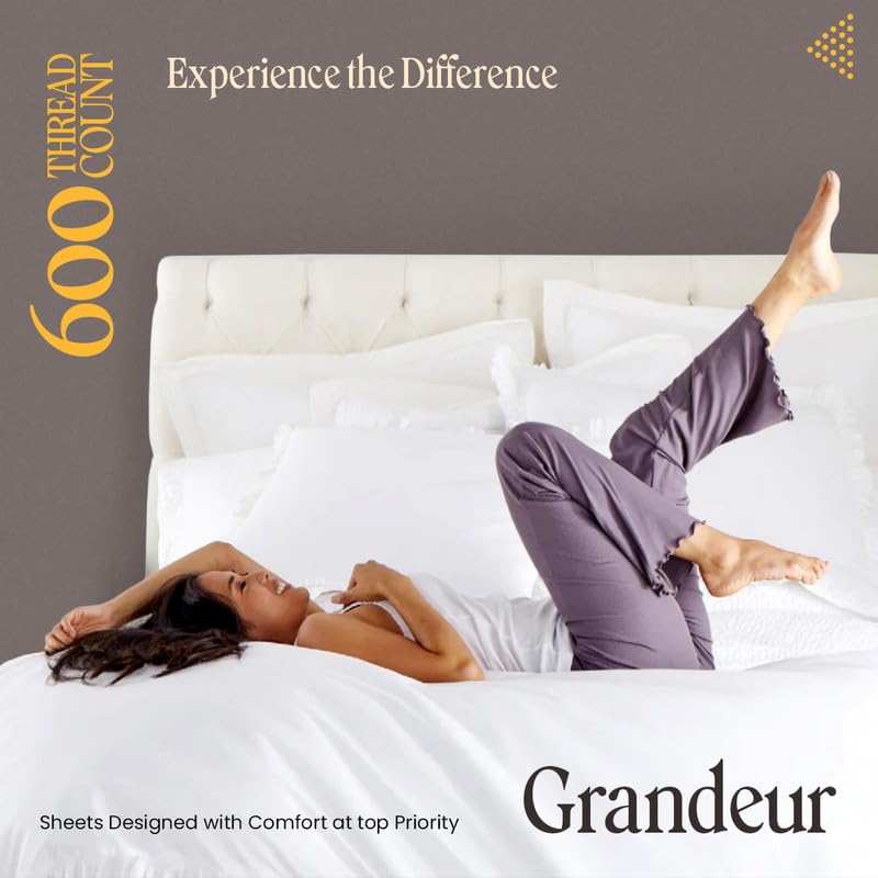 サイズオーダー可 すずらん エジプト超長綿 600TC ベッドシーツ 4点