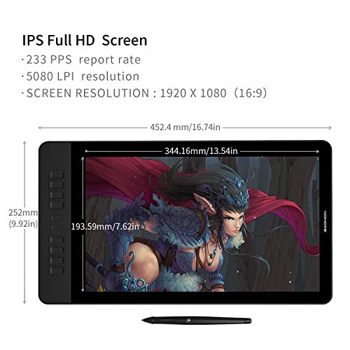 GAOMON Grafiktablett PD1560 Interaktives IPS Full HD