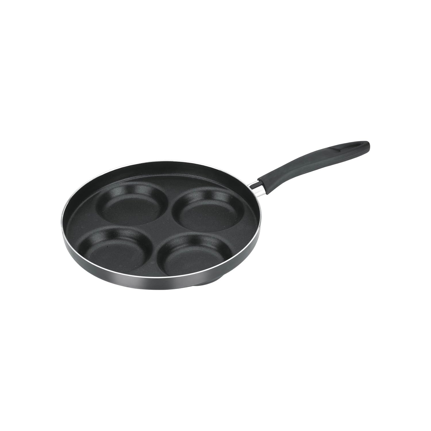 Avilia Padella Antiaderente con 4 Stampi per Pancake, Uova, Hamburger - Rivestimento Senza PFOA, Compatibile con Piano a Gas, Elettrico, Ceramico, Facile da Pulire, Ideale per Cucina Salutare, 24cm