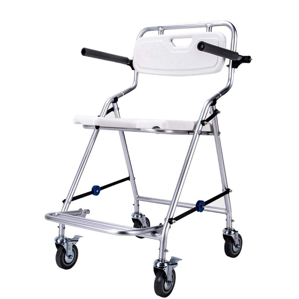 Sedia A Rotelle Da Bagno Con Braccioli E Ruote - Sedia Da Doccia Portatile, Ideale Per Disabili, Anziani, Feriti O Disabili - Sedia Comoda Per Il Bagno, Sgabello Pieghevole Per Una Maggiore Mobilità