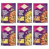 Patak's Ready-to-Eat Meals Variety Pack, Butter Chickpeas, Veggies, Chickpea, Veggie Korma, Lentil, Tikka...