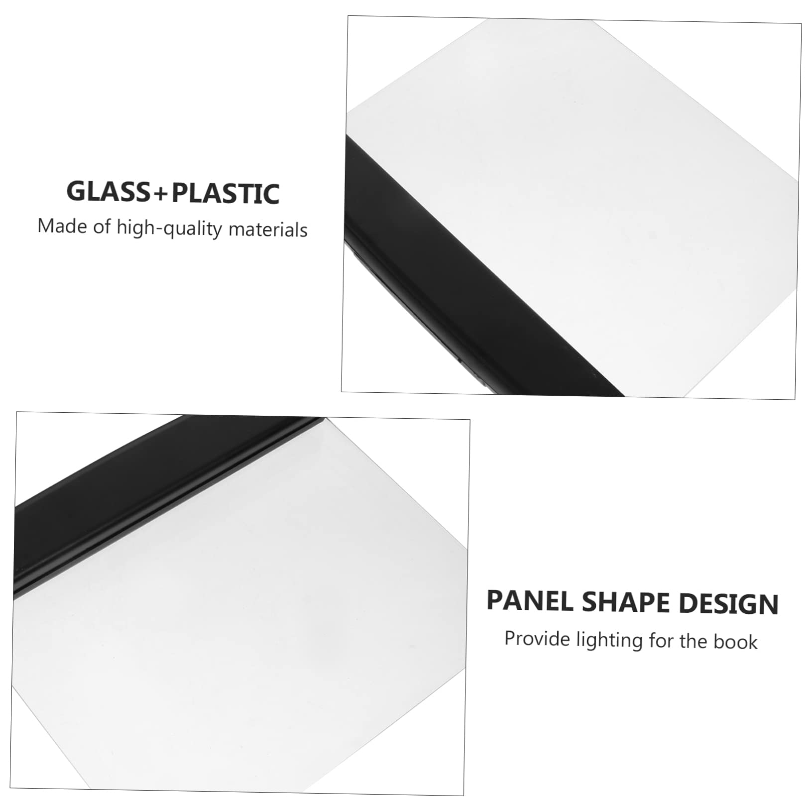 SEWACC Battery Operated Reading Light Portable Eye Friendly Night Reading Light Panel Shape Flicker- for Bedside Study Work