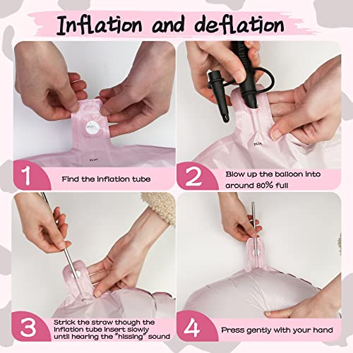 Raityibnd 52Pcs Cow Balloons Cow Shape Cow Stripes Foil Balloons Birthday Farm Cowboy Theme Party Decorations Supplies For Baby Shower Girl Party,Holiday #TOP2