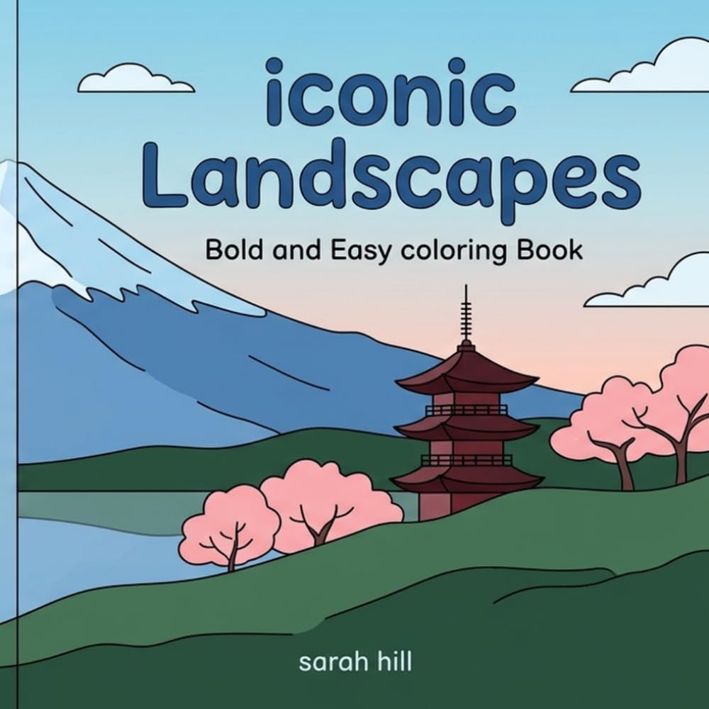 Iconic Landscapes: Over 40 Famous Places Around the World to Color & Discover, along with a interesting fact for each