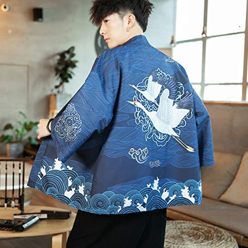 Seidarise Men's Kimono Cardigan Japanese Fashion Floral Vintage Casual Open Front Yukata4