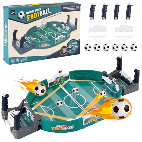 Mini calcio balilla da tavolo per bambini, gioco con 6