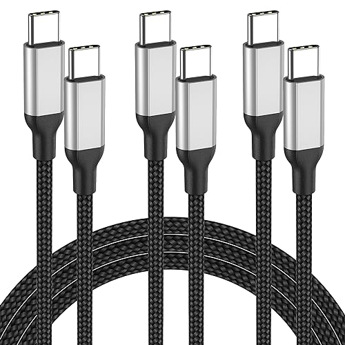 3ft USB C to USB C Cable 60W 3Pack, 3A Type C to Type C Fast Charging Cord,3 Foot Android USBC to Type-C Charger for iPhone 15 Pro Max Plus Samsung Galaxy S23 S22 S21 Note 20,iPad Pro,Air,Mini,MacBook -  Acecene, HW-CC-3FT