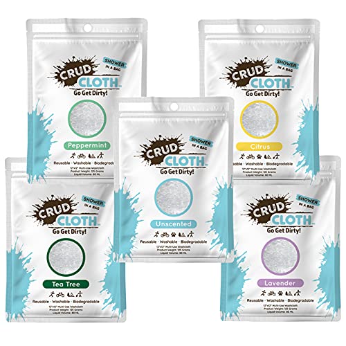 Buy Crud Cloth Shower In A Bag (Set of 5) Variety Pack Biodegradable No