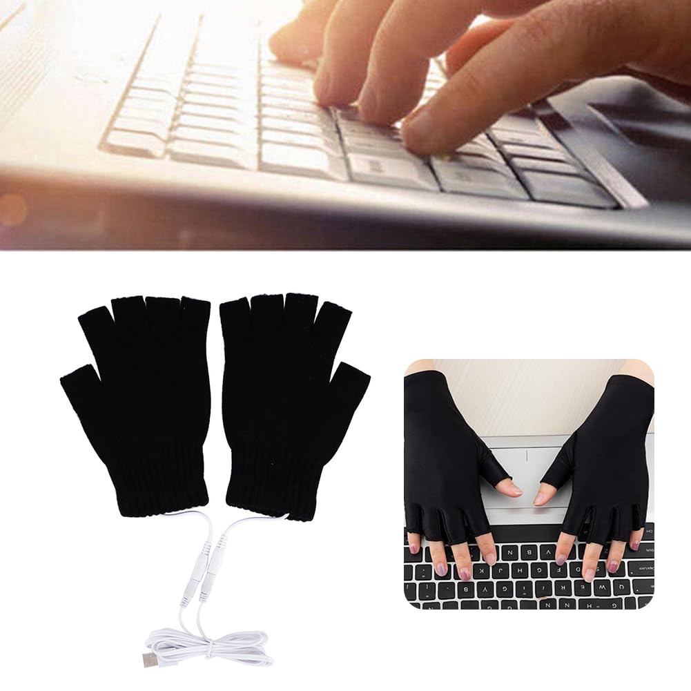 Grzejące Rękawiczki Z Portem Usb, Dla Mężczyzn I Kobiet, Nadające Się Do Prania, Mitenki, Ciepłe, Na Rower, Motocykl, Do Wędrówek, Wspinaczki Górskiej, Jazdy Na Nartach, Czarne