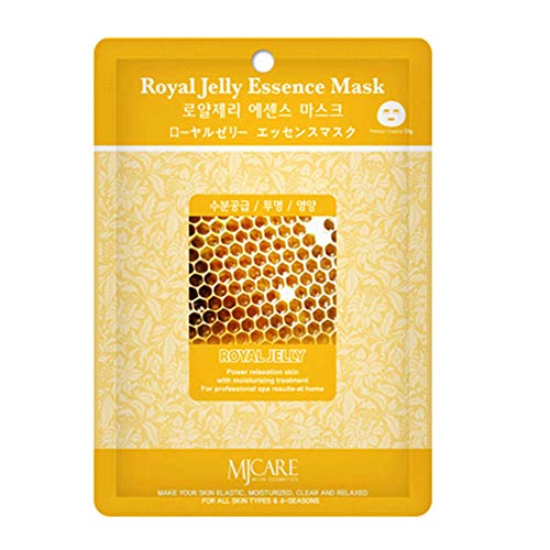 The Elixir Beauty Nature Premium Essence Facial Essence Pack Sheet 23g, Royal Jelly Sheet Korean Cosmetic (35 Packs)
