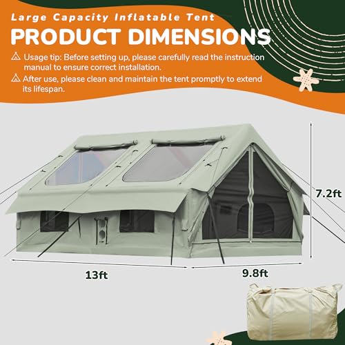 Carpa Inflable EROMMY para 8 Personas 13x10 FT 4 Temporadas miniatura 2