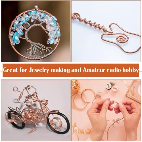 Image of ART IFACT 20 Feets Bare Copper Wire 8 Gauge / 4mm for Earthing Electrical Projects Jewelry Making (8 Gauge, 20 Feets)