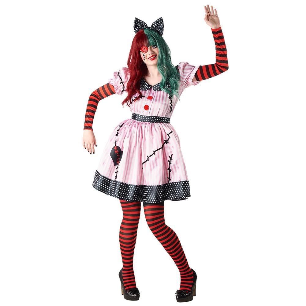 Boland - Disfraz de muñeca de terror para adultos, disfraz de carnaval, disfraz para Halloween, carnaval y fiesta temática