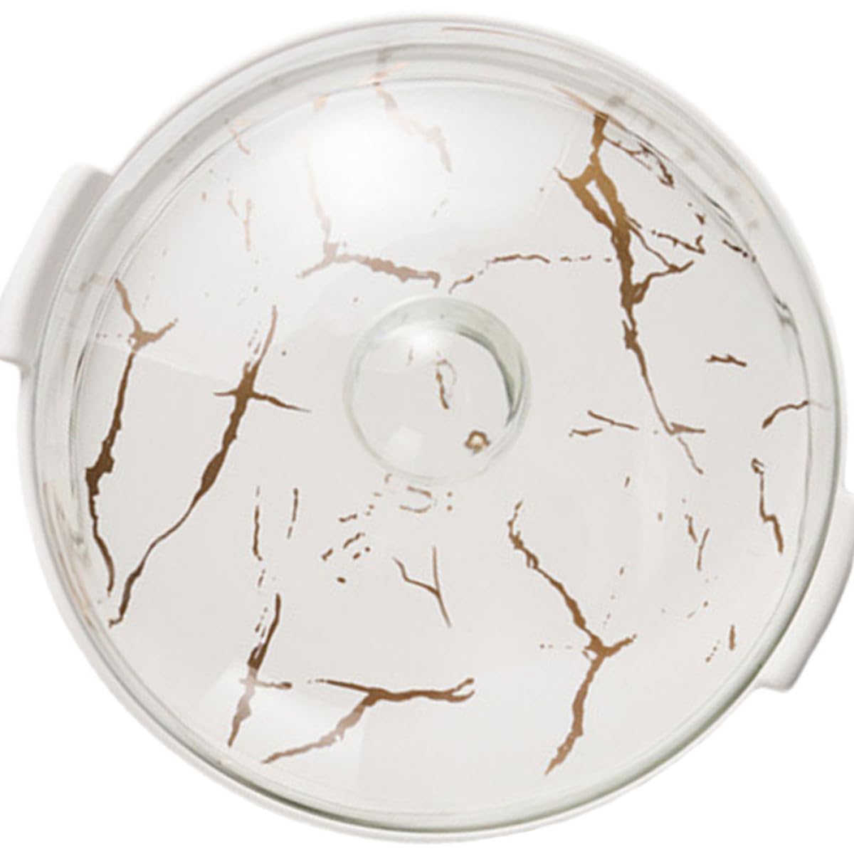 Ipetboom Alzata Dolci con Cupola in Ceramica Effetto Marmo Bianco | Ampia Capienza, per Negozi e Hotel, Conserva Caramelle e Frutta Secca, Mantiene Puliti i Dolci