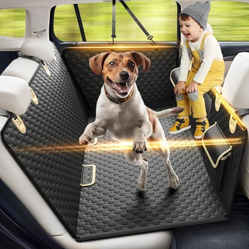 Rücksitzverlängerung für Hunde, PVC-Stangenunterstützung und harte Unterseite, Autositzbezug für Hunde, robuster Hunde-Autositzbezug für Rücksitz, Hundehängematte für Auto, wasserd