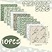 Hahafelt 10 Pcs Sage Green Quilting Fabric Bundle 20 x 20 Inch Vintage Green Greenery Quarter Fat Square Fabric by The Yard Spring Gingham Spring Leaves Precut Patchwork for DIY Sewing Craft Supplies