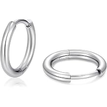 G23 Titanium Earrings Hoops ASTM F136 Implant Grade Titanium Small Huggie Earring Hypoallergenic 18g Cubic Zirconia Cartilage Hoops Stack Sets for Multiple Piercing Jewelry Women Men
